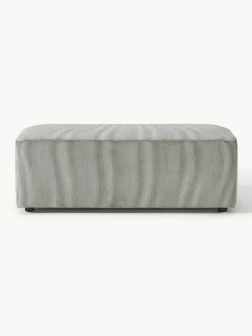 XL-Hocker Melva aus Cord, B 116 x T 42 cm