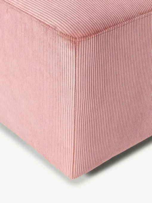 XL-Hocker Melva aus Cord, B 116 x T 42 cm