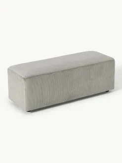 XL-Hocker Melva aus Cord, B 116 x T 42 cm