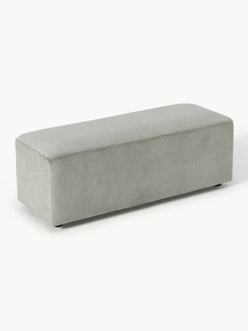 XL-Hocker Melva aus Cord, B 116 x T 42 cm