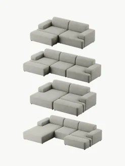 XL-Hocker Melva aus Cord, B 116 x T 42 cm