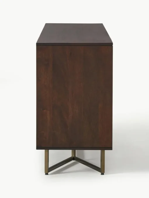XL-Sideboard Luca aus Mangoholz mit Fischgrät-Muster