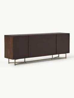 XL-Sideboard Luca aus Mangoholz mit Fischgrät-Muster