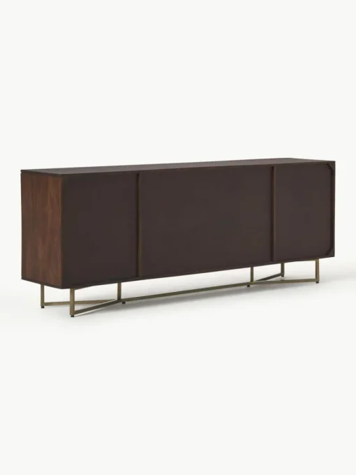 XL-Sideboard Luca aus Mangoholz mit Fischgrät-Muster
