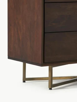 XL-Sideboard Luca aus Mangoholz mit Fischgrät-Muster