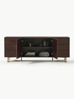 XL-Sideboard Luca aus Mangoholz mit Fischgrät-Muster