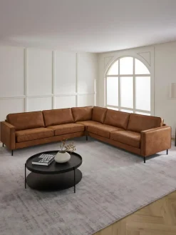 XL-Wohnlandschaft Hunter aus recyceltem Leder
