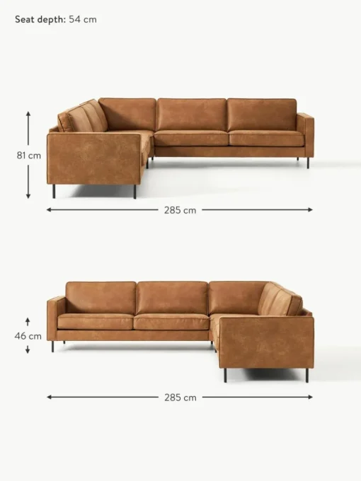 XL-Wohnlandschaft Hunter aus recyceltem Leder