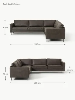XL-Wohnlandschaft Hunter aus recyceltem Leder