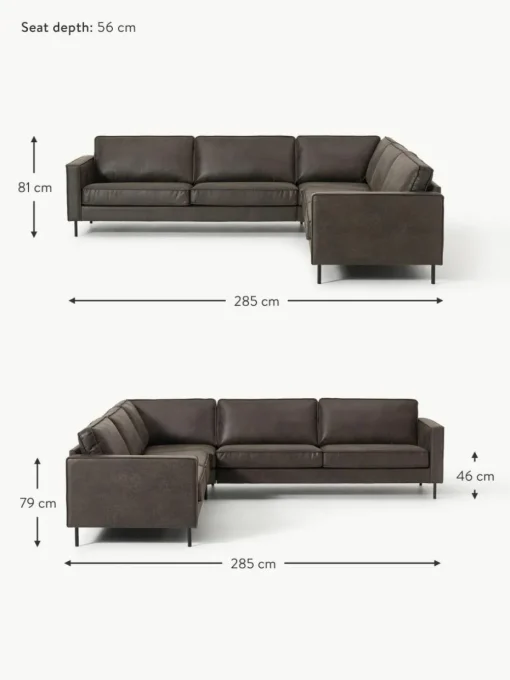 XL-Wohnlandschaft Hunter aus recyceltem Leder