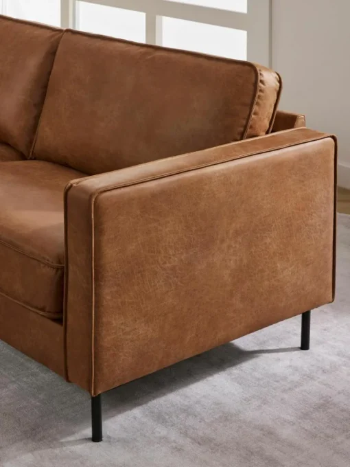 XL-Wohnlandschaft Hunter aus recyceltem Leder