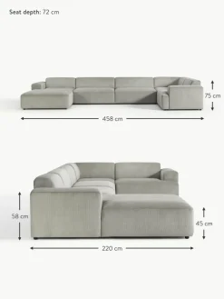 XL-Wohnlandschaft Melva aus Cord