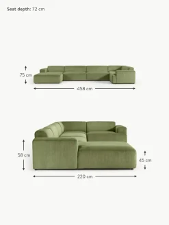 XL-Wohnlandschaft Melva aus Cord