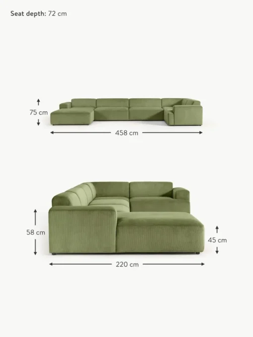 XL-Wohnlandschaft Melva aus Cord