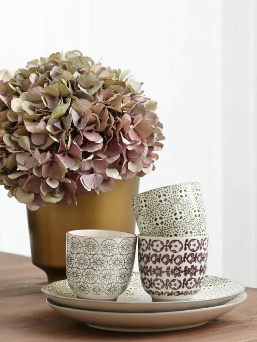 XS Becher Karine mit kleinem Muster, 4er-Set