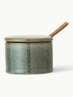 Zuckerdose Pixie mit Holzlöffel