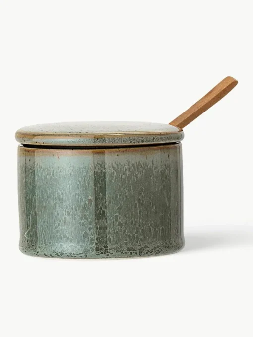 Zuckerdose Pixie mit Holzlöffel
